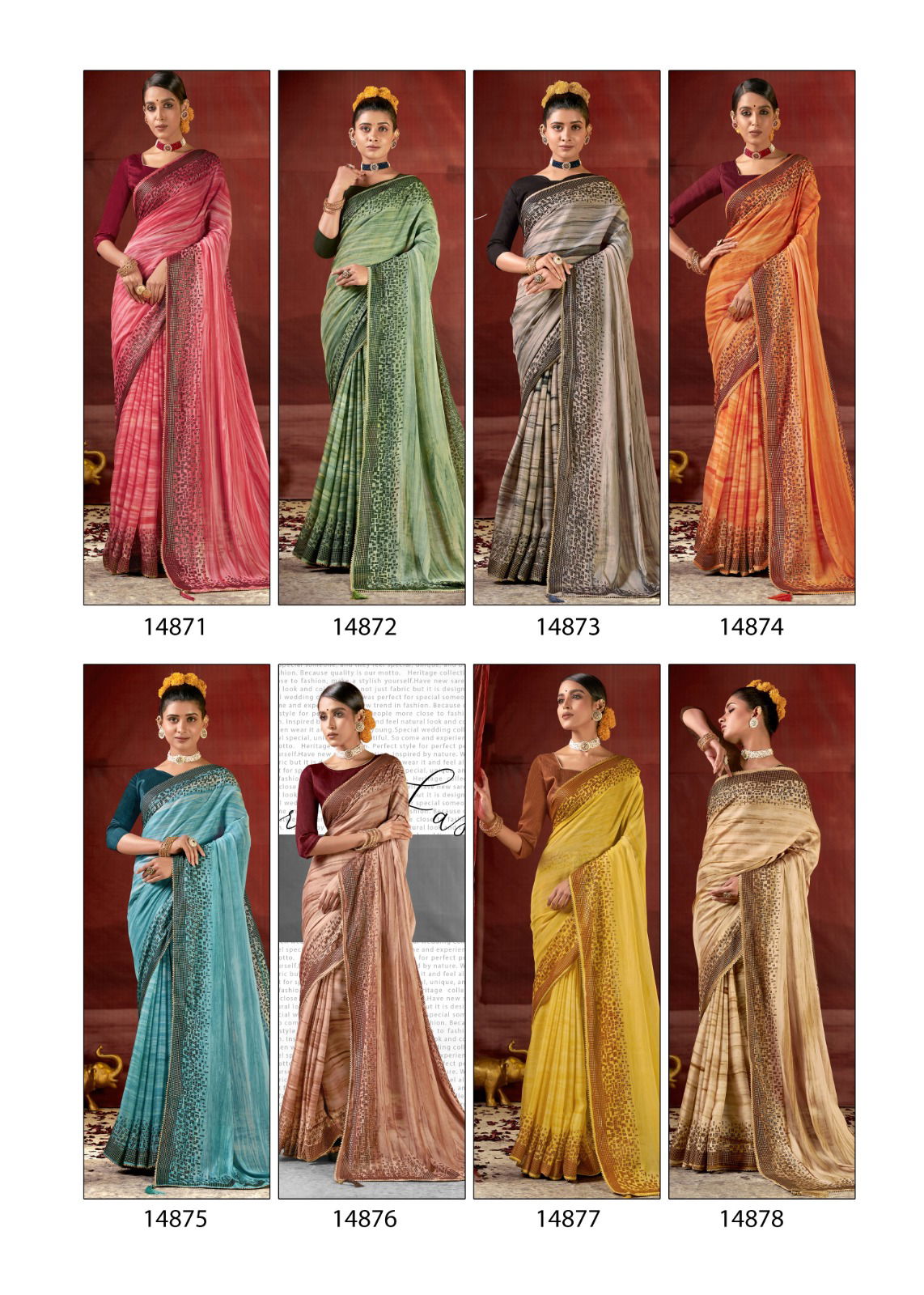 Naziya By Vallabhi Printed Chiffon Sarees Wholesale Shop In Surat